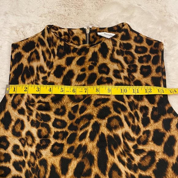 Mandee -Blouse Leopard Print Sleeveless  Size L/G - Picture 8 of 12